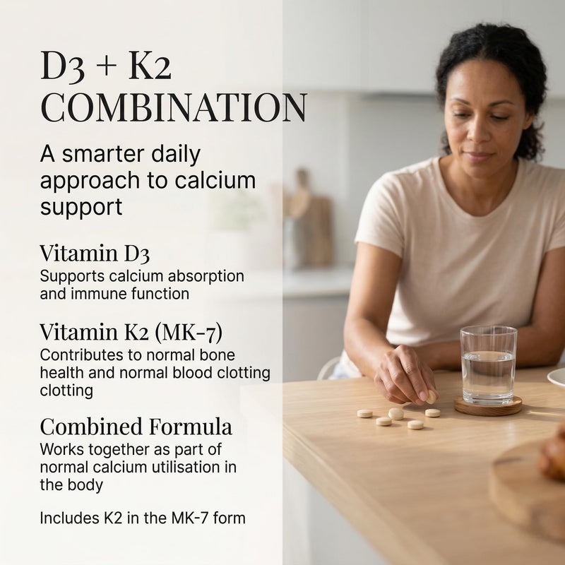 Sky Premium Life Vitamin D3 2200 IU (55µg) with Vitamin K2 MK7 (45µg) – Immune System, Bones, Teeth & Muscle Support – 1-A-Day Easy Swallow Tablets – 60 Tablets (2 Month Supply) – Halal & GMP Quality 60 count (Pack of 1)