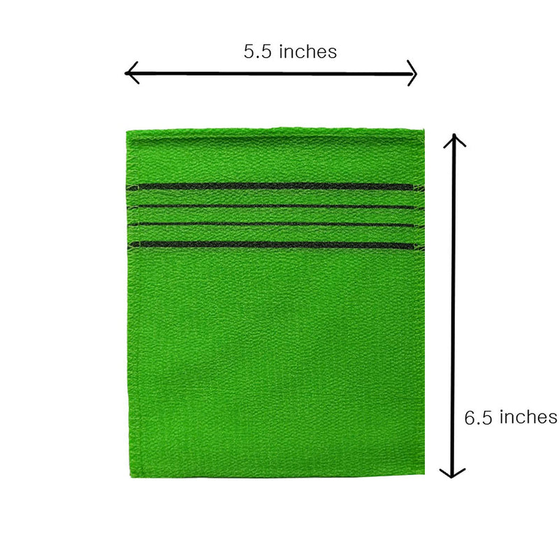 [Australia] - Korean Asian Exfoliating Bath Washcloth Mitt for Remove Dead Skin.Exfoliating Body Scrubber.Exfoliating Gloves for Body Scrub (green2 red2) green2 red2 