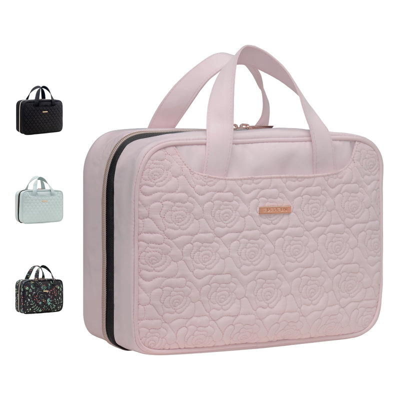 Everfun Hanging Travel Toiletry Bag for Women and 15 Can Insulated Double Deck Lunch Bag for Women Bargain Combination