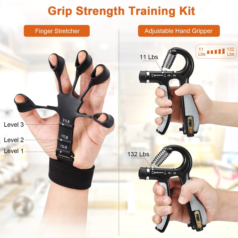 [Australia] - Grip Strength Trainer, Hand Grip Strengthener, Forearm Strengthener, Hand Exerciser… B 