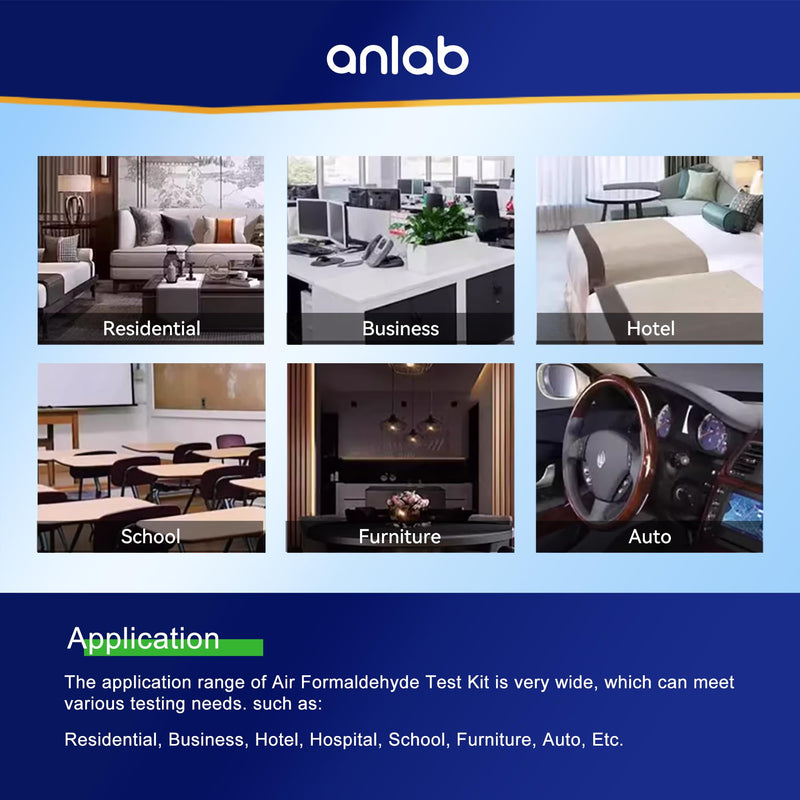 Air Formaldehyde (HCHO) DIY Test Kit - Used for Air Quality Testing, Detector Used for Home, Residential, Business, Hotel, Hospital, School, Furniture, Auto (Pack of 1) (3) 3