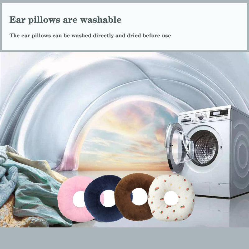 [Australia] - S-SNAIL-OO Ear Piercing Pillow for Side Sleepers，Small Pillow with Ear Hole Donut Pillow for Ear Relief Ear Pressure Ear Pain，Headphones 