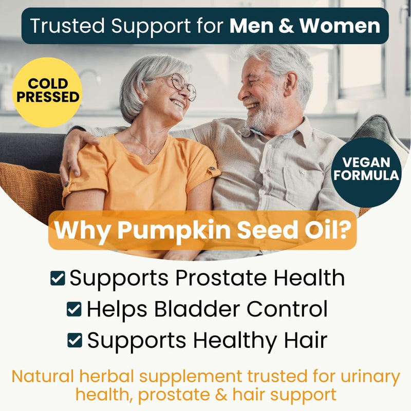Pumpkin Seed Oil Capsules – 3000mg Daily Cold Pressed Pumpkin Seeds – Vegan Softgels for Prostate & Bladder Support – Omega 6 & 9-120 Capsules 120 count (Pack of 1) Pumpkin Seed Oil