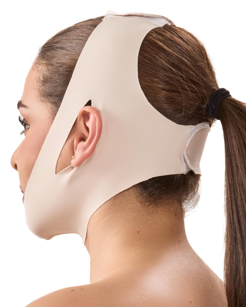 SHAPE CONCEPT Chin Strap for Sleeping 317 Medium Compression Double Chin Reducer and Chin Strap for Snoring X-Large Beige