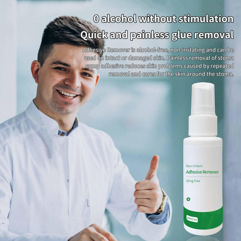[Australia] - Adhesive Remover Spray, No-Sting Medical Adhesive Spray, Ideal for Ostomy Patients, Sensitive Skin and Bandage Removal, Low Residue, Quick Dry, Non-Sticky Formula 1 Pcs 