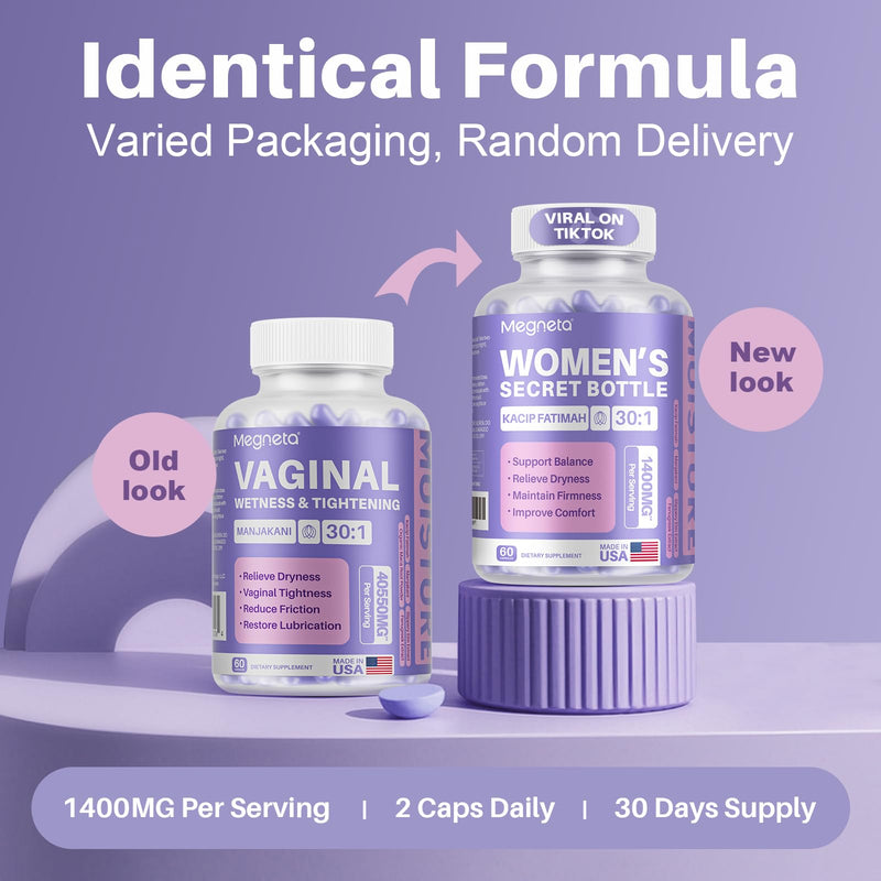 [Australia] - Vaginal Tightening Capsules for Women ‚Äì Kacip Fatimah, Manjakani & Slippery Elm ‚Äì Support Elasticity, pH Balance & Intimate Dryness Relief ‚Äì 60 Vegan Capsules ‚Äì No Gel or Cream Needed 1 Count (Pack of 60) 