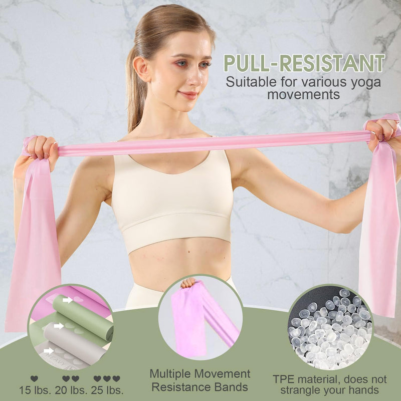 [Australia] - Resistance Bands for Working Out, Exercise Bands, Resistance Band for Physical Therapy, Stretch Bands for Pilates, Rehab, Stretch, Strength Training and Yoga Starter Set 