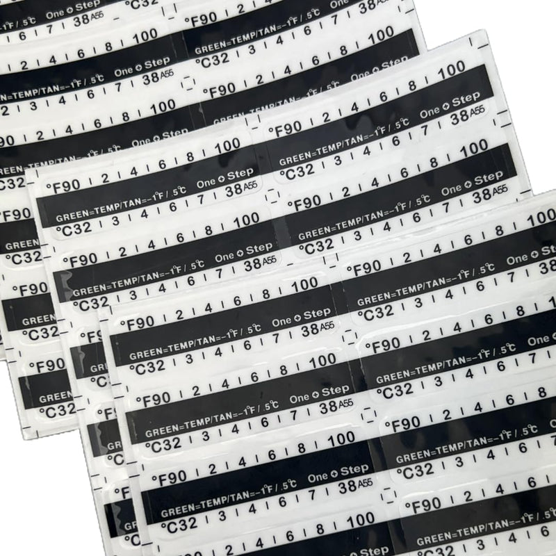 One Step Urine Temperature Test Strips, 10 x Stick on Adhesive Thermometer Strips for Urine Collection Bottles, Visual Display Measurement Range of 32°C-38° or 90°F-100°F