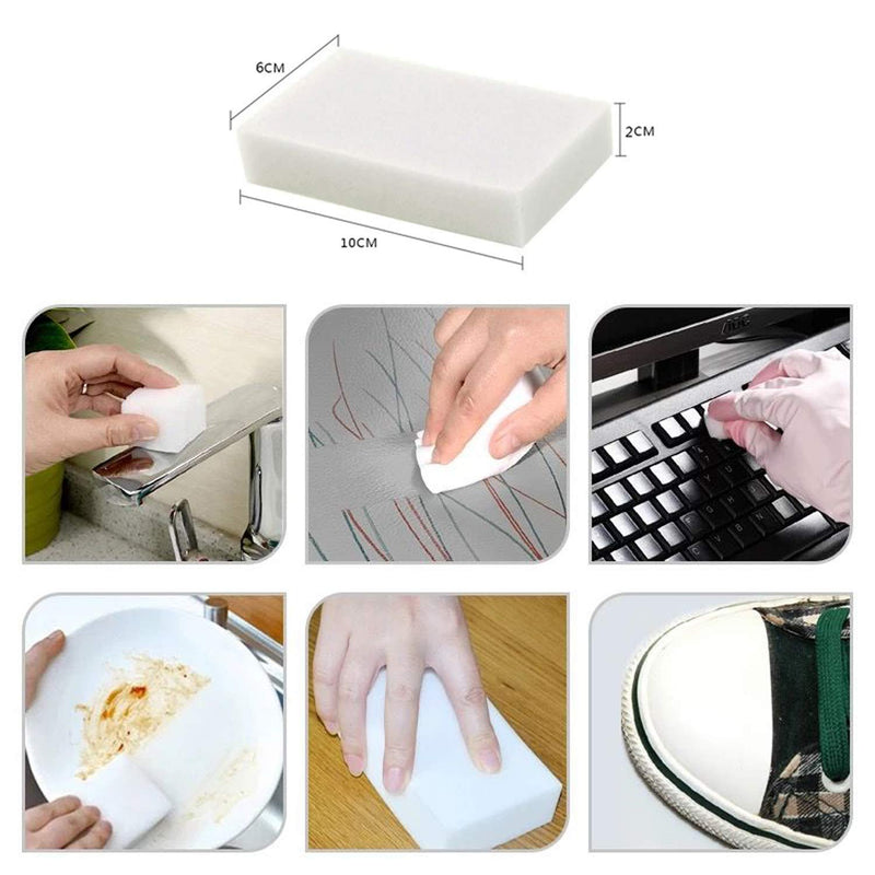 [Australia] - 10 Pcs/lot Magic Sponge Eraser Multi-Functional Melamine Foam Cleaner 100x60x20mm 