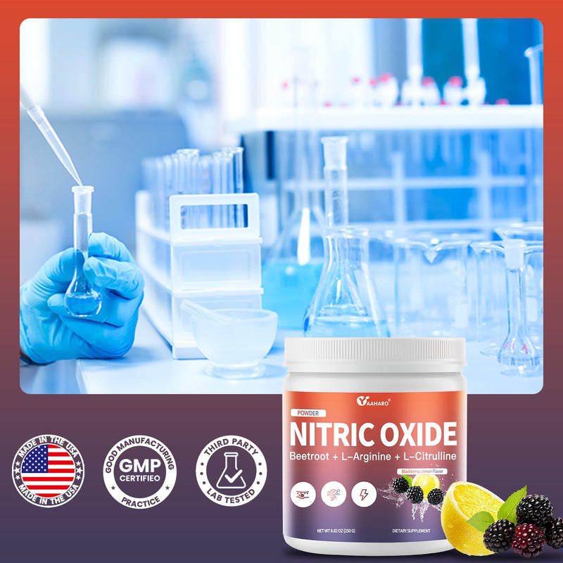 [Australia] - Nitric Oxide Supplement - Beet Root Powder with L-Citrulline & L-Arginine, Nitric Oxide Supplements for Men Women with Beetroot, Supports Energy, Heart Health, BlackBerry Lemon Flavor, 35-Day Supply 8.82 Ounce (Pack of 1) 