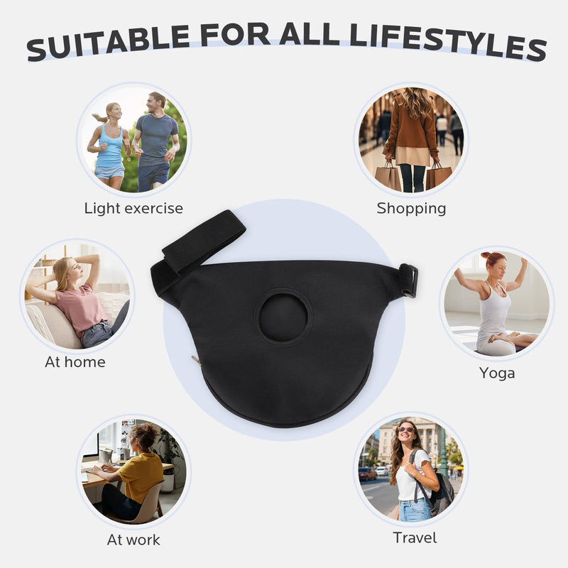 [Australia] - Ostomy Belt for Men & Women with Inner Pocket Security - Doctor-Recommended Support Wrap for Colostomy Ostomy Bag Covers for Sports, Daily Wear & Active Lifestyles Black 