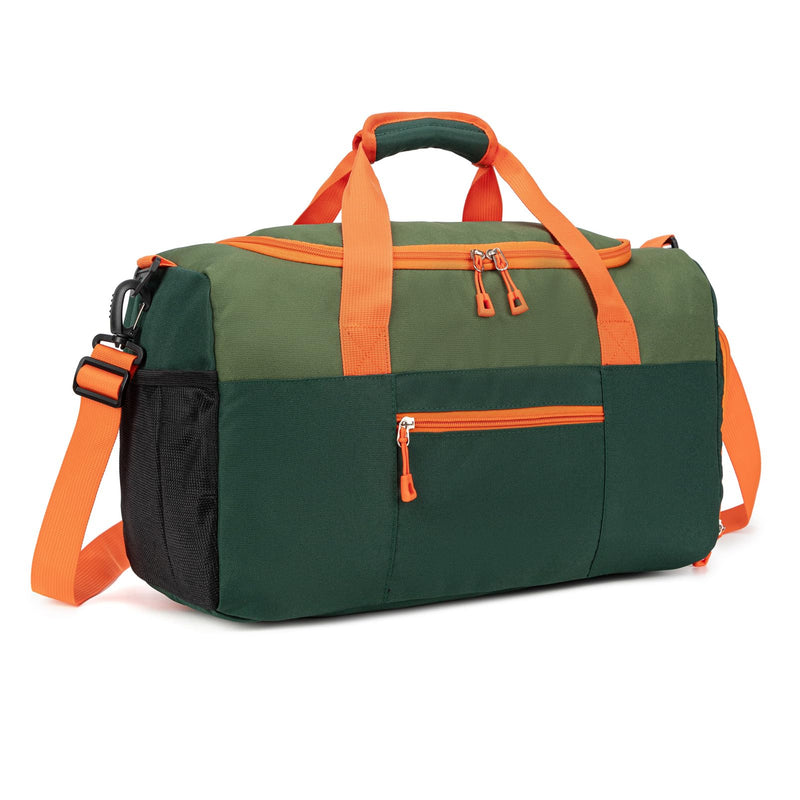 Ivygreen Small Duffle Bag for Kids Boys, 18-Inch Length, Armygreen | Ideal for Sports Practice, Weekend, Overnight, or Travel