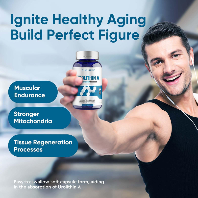 [Australia] - Urolithin A Supplement 1000 mg, 180 Softgels Powerful Antioxidant Protection, Promoting Healthy Aging & Mitochondrial Health and Cell Repair Support for Men & Women 1 Count (Pack of 180) 
