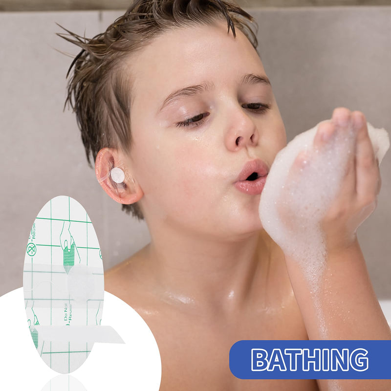 [Australia] - 60 Pieces Ear Covers for Shower, Waterproof Ear Stickers Ear Covers for Swimming Shower Ear Protectors with Waterproof Cotton Ear Plugs for Shower Surfing Snorkeling and Other Water Sports 60 Pieces 