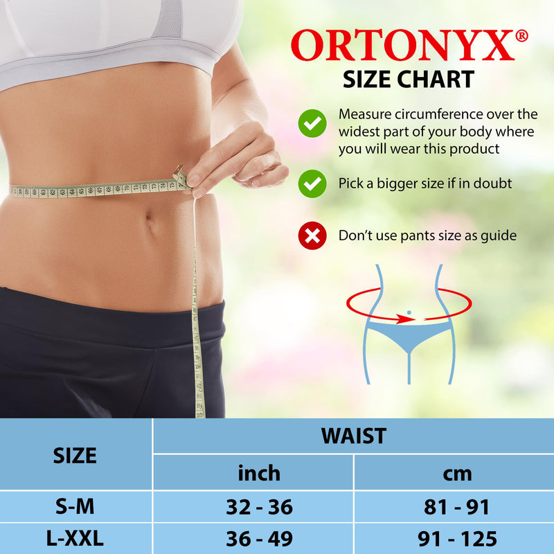 [Australia] - ORTONYX Abdominal Ostomy Belt for Men and Women, Post-Operative Care After Colostomy ileostomy Surgery, Adjastable Stoma Bag Hole/Black L-XXL L/XXL (36"-49") Black 
