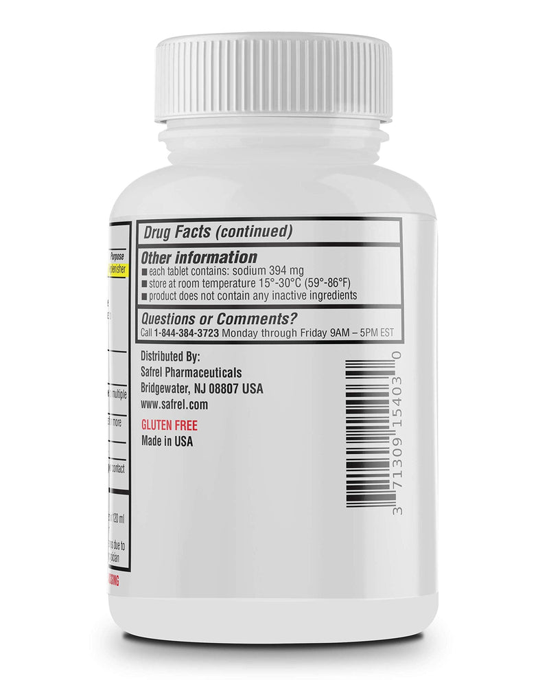 [Australia] - Safrel Sodium Chloride Tablets 1 gm, USP | Normal Salt Tablets | (15.4gr.) | Electrolytes Replenisher Hydration Drink (300 Count (Pack of 1)) 300 Count (Pack of 1) 