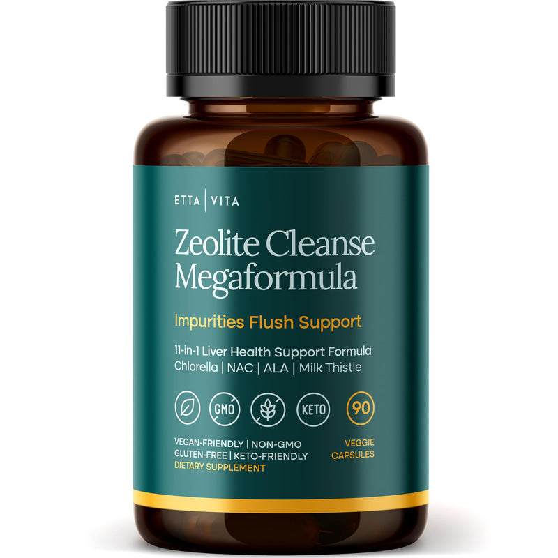 [Australia] - Liver Cleanse Detox & Repair for Heavy Metal Detox, Gut Health, and Energy - Zeolite for Adults with Noni, Glutathione, NAC, Chlorella, Spirulina, ALA, Cilantro, Milk Thistle & Shilajit, 90ct 