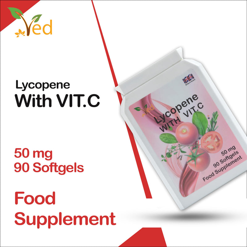 Ved Lycopin Supplement | 50mg x 90 Softgel (pack of 2)