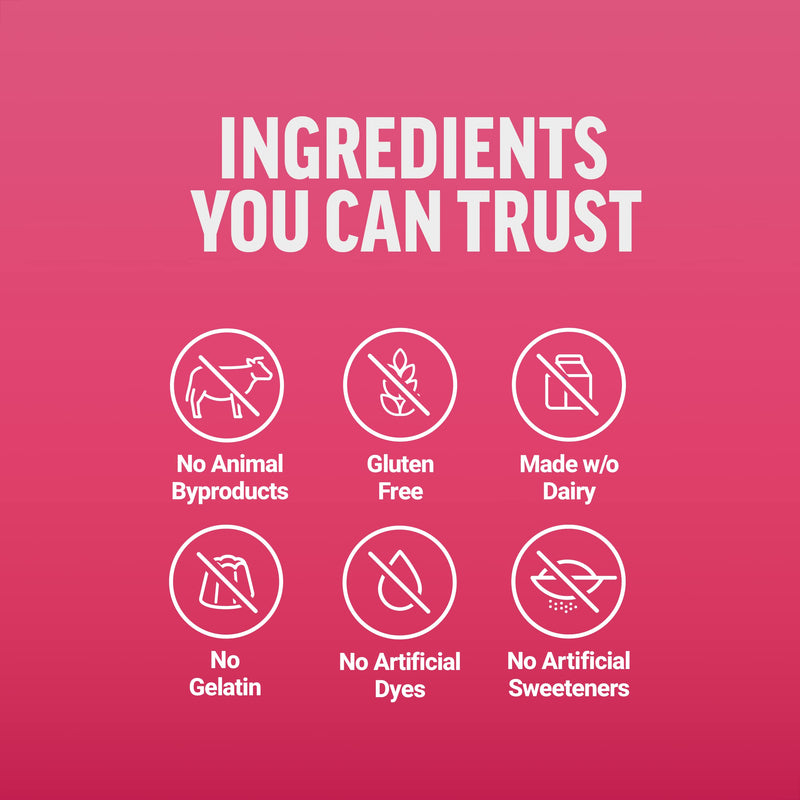 [Australia] - Force Factor Collagen Boosting Superfoods with Biotin, Hyaluronic Acid, Bamboo, and Hair, Skin, and Nails Vitamins, Nail Strengthener and Skin Supplement, Tropical Fruit Flavor, 60 Soft Chews 1 Pack 