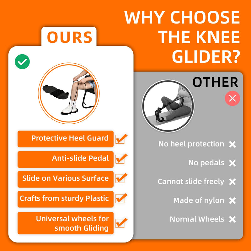 [Australia] - Knee Glider for Knee Replacement Recovery ÔºåRecovery Aids for Knee ExercisesÔºå Portable Knee Strengthening and Rehabilitation Tool Black 