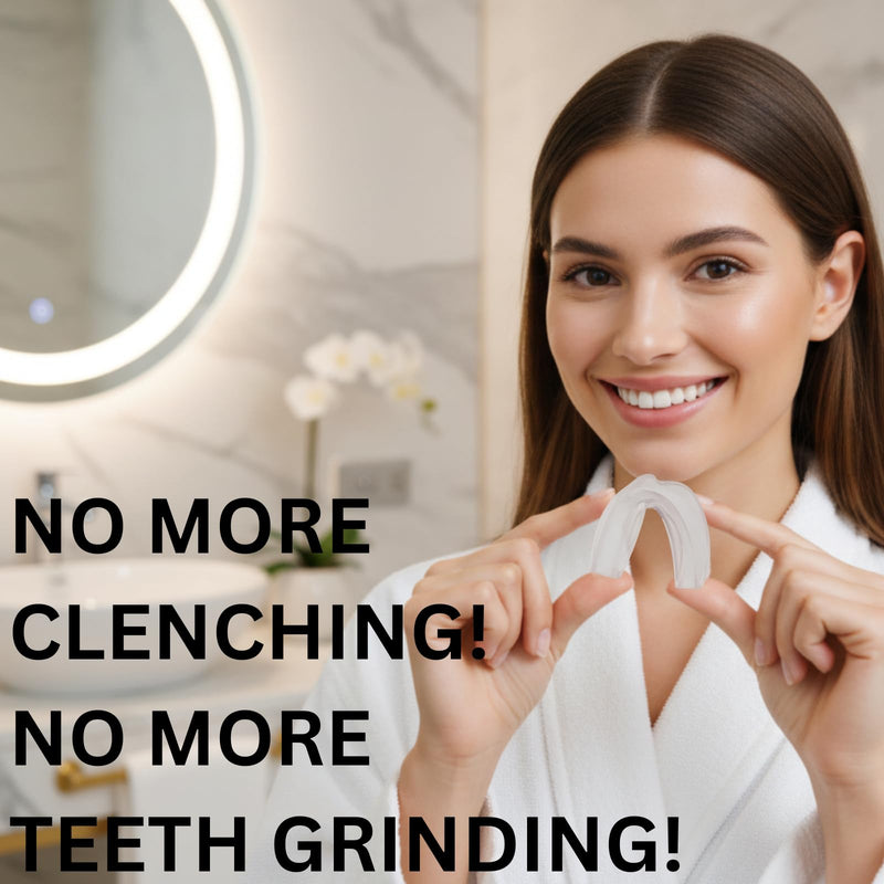 Cool Mouth Guard for Grinding Teeth at Night, 8 Pcs Bite Guard for Teeth Clenching Nighttime, 2 Sizes, BPA Free, 2 Retainer Cases Included