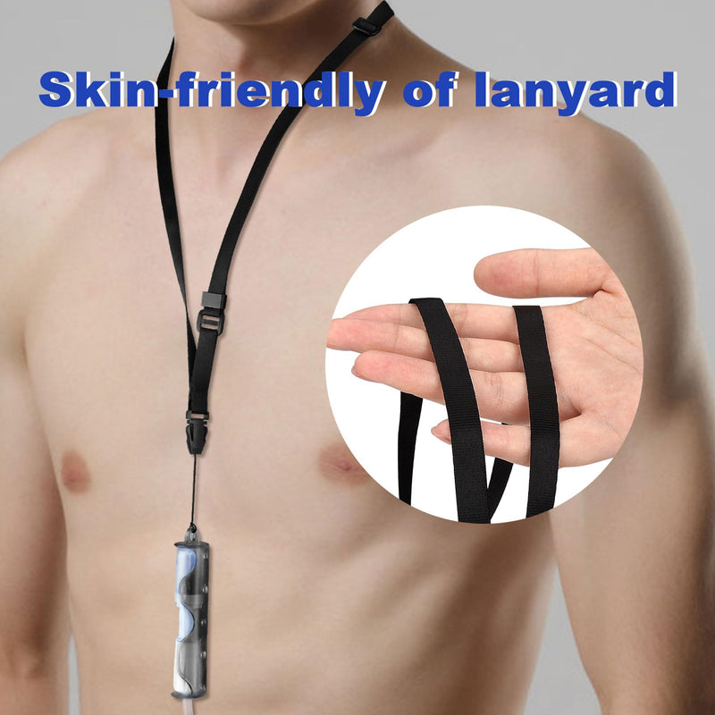 [Australia] - Peritoneal Dialysis Catheter Holder for Baxter with Adjustable PD Catheter Lanyards, Peritoneal Dialysis Accessories for Shower Protection & Easily Take Off (Black) Black 