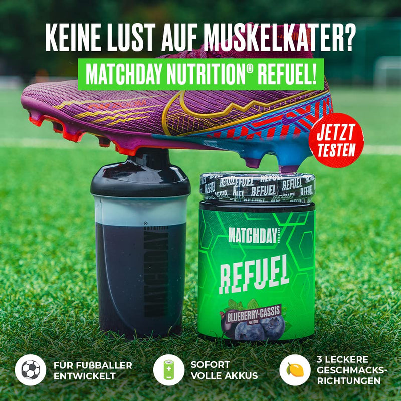 [Australia] - Matchday Nutrition Refuel I Better regeneration especially for footballers I Carbohydrates, amino acids & vitamins against muscle soreness (Ice Tea Peach) Ice Tea Peach 