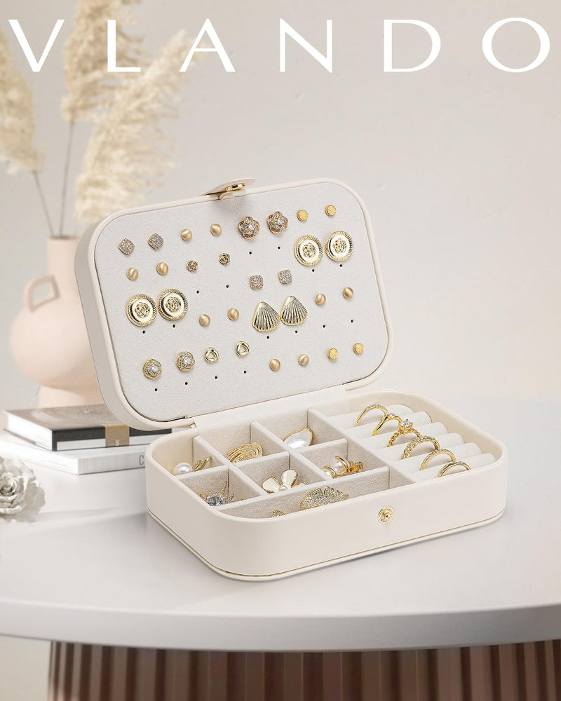 Vlando Travel Jewelry Case & Travel Makeup Bag
