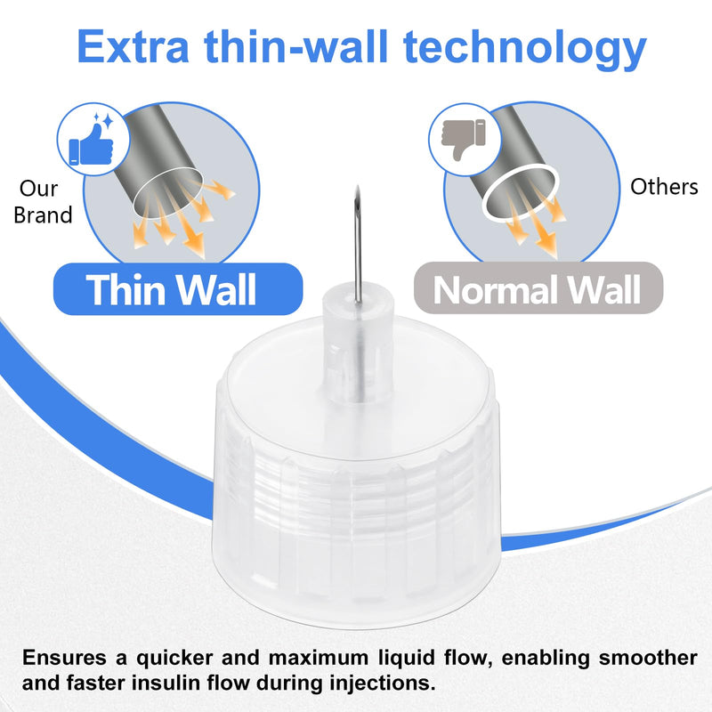 [Australia] - 32G 5MM (3/16‚Äô‚Äô) Insulin Pen Needles, Diabetic Needles for Insulin Injections, 100 Count, Universal Fit, Compatible with Most Pen Injector Device, Super Thin for Diabetes Comfortable Injection 