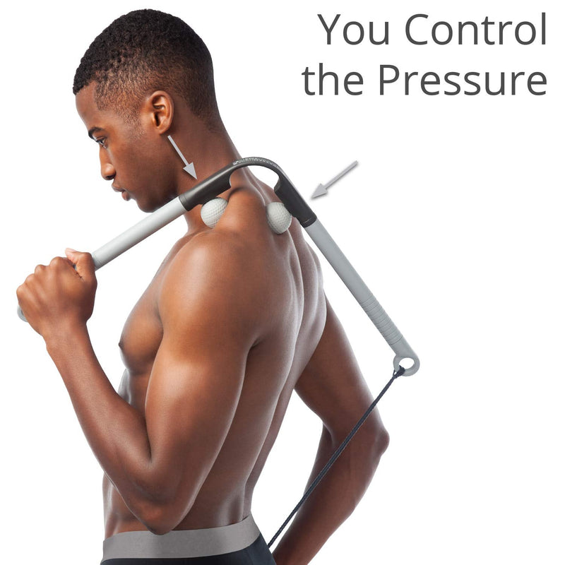 [Australia] - Body Back AccuMassage - Dual Pressure Point Massage Tool & Massage Hammer - 2 in 1 Design - Shiatsu Neck Massager Tool, Golf Ball Percussion Massager for Deep Tissue AccuMassage - 1-pack 