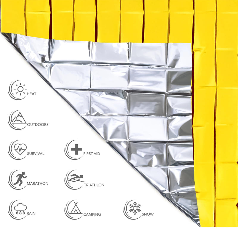 [Australia] - MOAZIFI Five rescue blankets gold/silver 210x160cm, rescue blanket, survival, rescue blanket gold/silver, thermal blanket, thermal blanket 