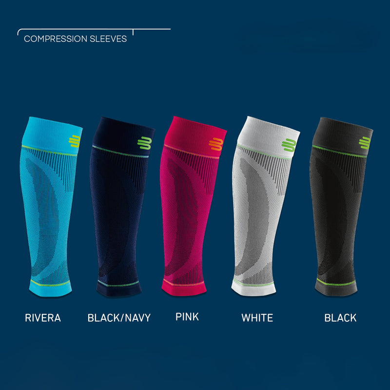 [Australia] - Bauerfeind Sports Compression Lower Leg Calf Sleeves (1 Pair) - Gradient Compression for Improved Blood Circulation in Legs - Air Knit Fabric Breathable, Durable, Washable (Black, Medium/Short) 