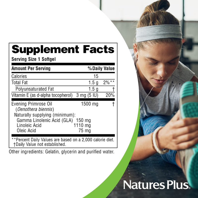 [Australia] - Natures Plus Ultra EPO 1500-1500 mg Evening Primrose Oil, 60 Softgels - Gluten-Free - 60 Servings 1 Count (Pack of 1) 
