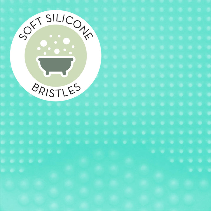 [Australia] - S&T INC. Exfoliating and Massaging Cradle Cap Bath Brushes for Baby, Silicone - 2 Inch x 2.5 Inch, Grey and Teal, 2 Pack 