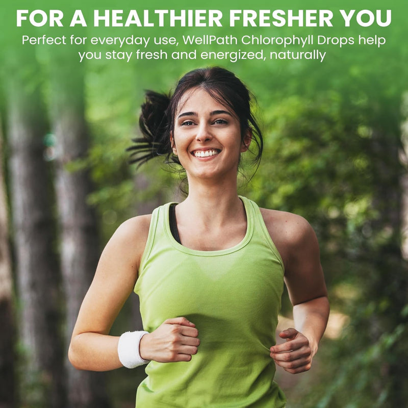 [Australia] - WellPath Chlorophyll Liquid Drops with Copper - High Potency Vegan Liquid Chlorophyll for Body Odor, Liver Detox, Digestion Support & Immune Support - Internal Deodorant, Made in USA, Non-GMO, 2 Fl Oz 2 Fl Oz (Pack of 1) 
