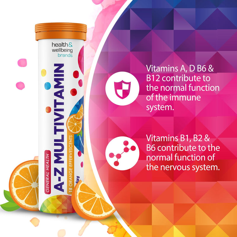 A-Z Multivitamin Orange Flavour Effervescent Tablets - High Strength Tablets for a Healthy Immune System 4