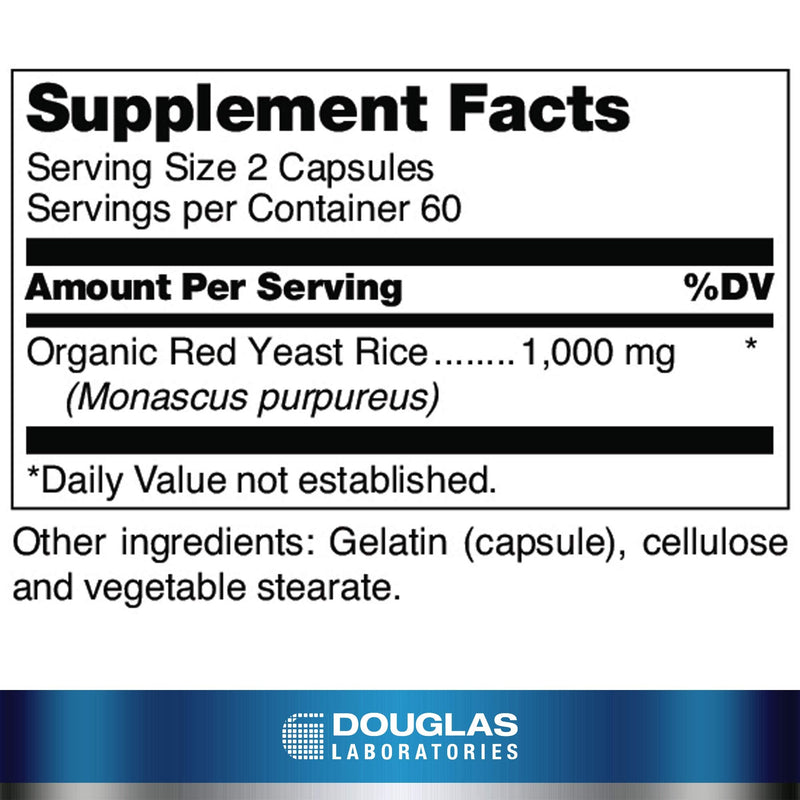 [Australia] - Douglas Laboratories Beni Koji Red Yeast Rice | Fermented Red Rice to Support Healthy Blood Lipid Metabolism* | 120 Capsules 120 Count (Pack of 1) 
