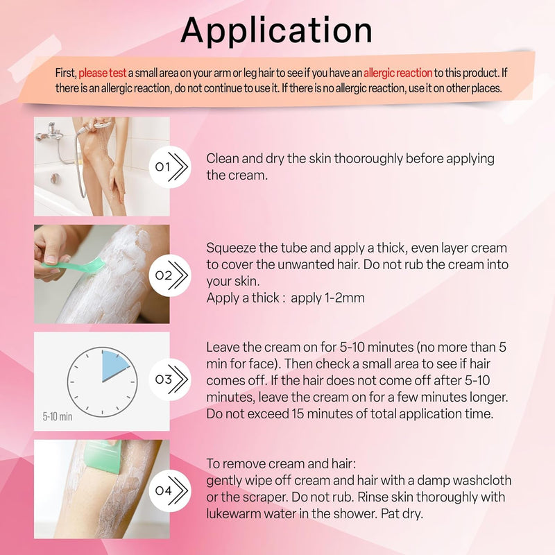 Hair Removal Cream for Women: Fast Painless Depilatory for Bikini Pubic Legs Arms Underarms for Sensitive Skin Safe - Travel & Home Use with Scraper – 4.2oz 4.2 Ounce (Pack of 1)