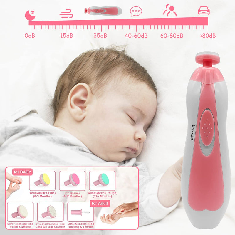 [Australia] - Baby Healthcare and Grooming Kit, 26 in 1 Baby Electric Nail Trimmer Set Newborn Nursery Health Care Set for Newborn Infant Toddlers Baby Boys Girls Kids Haircut Tools 26 in 1 Pink 