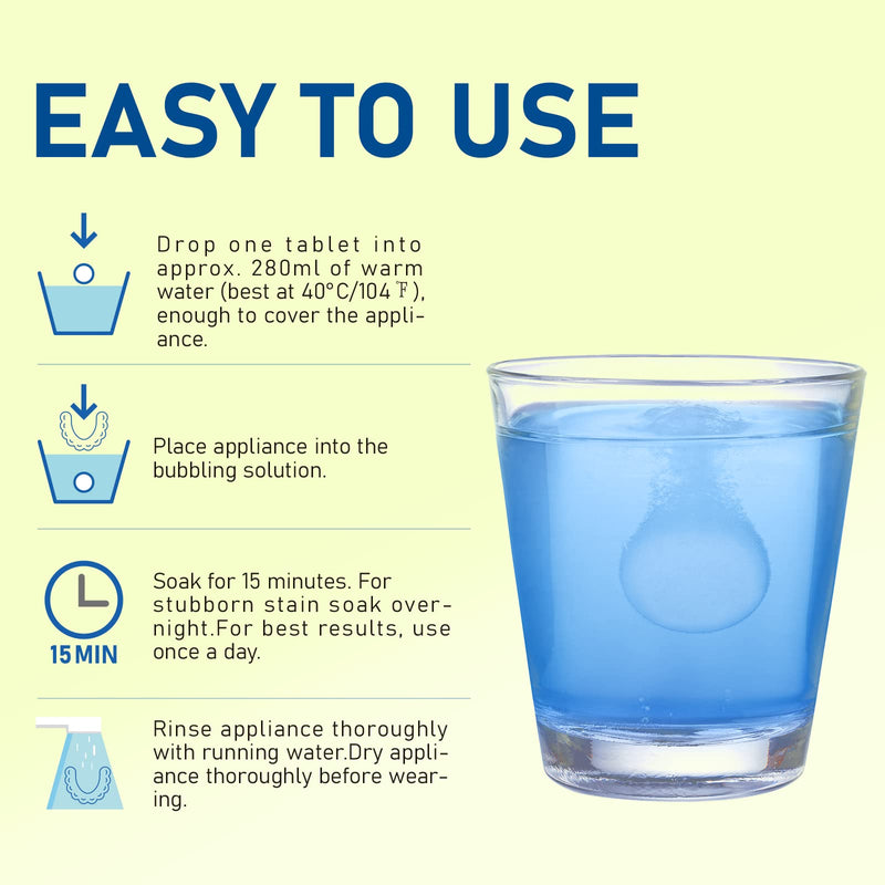 [Australia] - APPTRIN retainer cleaning tablets, braces cleaning tablets, 36 fresh retainer tablets, tabs for cleaning dentures, mouth guards, dentures 