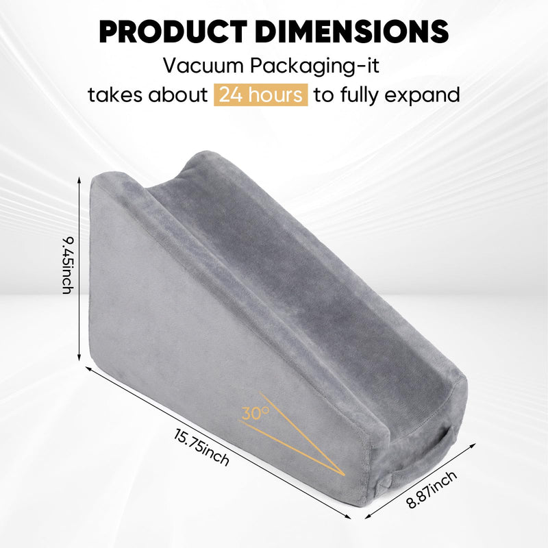 [Australia] - Arm Elevation Pillow Wedge Arm Pillow for Adult After Post Surgery Rest to Keep Elevated Pillow Arm Pillow for Broken Arm Grey 