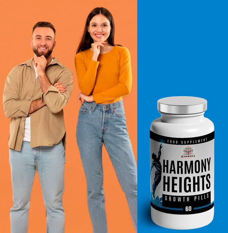 Harmony Heights Growth Pills - Gain Height Enhancing Pill 60 Tablets