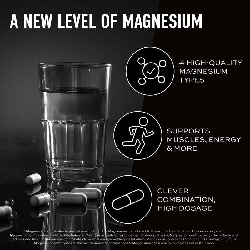 ESN Magnesium Complex, 90 Capsules, 30 Servings - 323 mg Magnesium per Daily Dose - 4-in-1 Formula - Made in Germany, Tested Quality 1 count (Pack of 1)