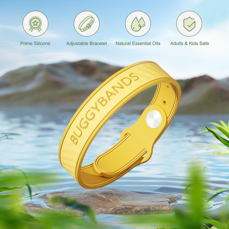 [Australia] - Mosquito Repellent Bracelets,12 Pack Silicone Mosquito Repellent Bands with DEET Free, Natural & Waterproof Bug Wristbands for Kids and Adults, Outdoor Traveling Protection 1 Count (Pack of 12) 