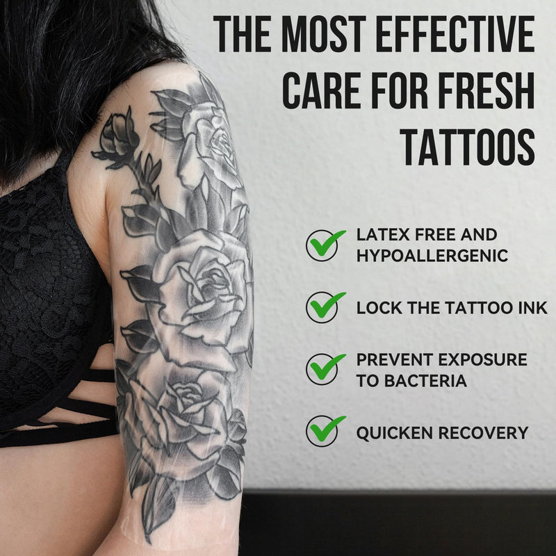 [Australia] - Tattoo Aftercare Bandage 6 Inch x 2 Yards, Second Skin Tattoo Cover, Waterproof, Transparent, Latex-Free Film for Fresh Tattoo Care, Protective Tape for Skin Recovery 