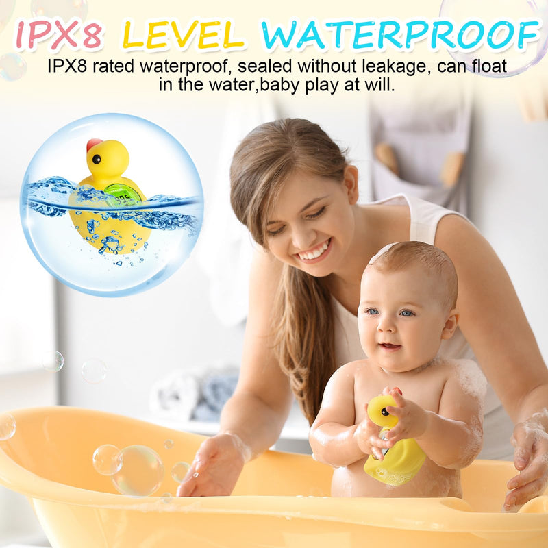 [Australia] - Rechargeable Baby Bath Thermometer Duck Digital Floating Shower Thermometer Fast Temperature Reading Safety Newborn Bath Time Toy by AXHHTVCGY 