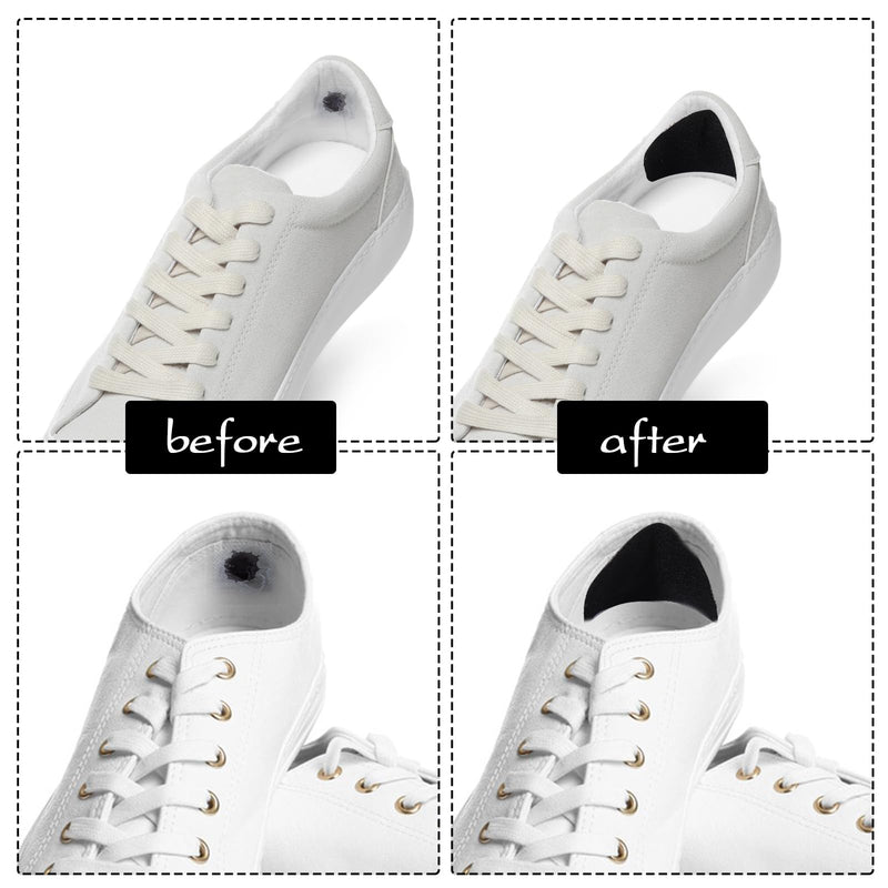 [Australia] - Yuanchu Pack of 30 Heel Me Pads, Heel Pads Shoes Heel Protection 5 Shapes Heel Repair Heel Pads Shoes Leather Sneaker Heel Patch Self Adhesive Non-Slip for Most Types Black 