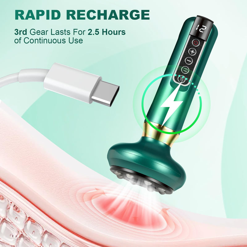 [Australia] - Anti Cellulite Massage Tool, Electric Cellulite Remover for Legs, Cellulites Massager with 12 Suction Modes, Cupping Machine, Rechargeable & Cordless 