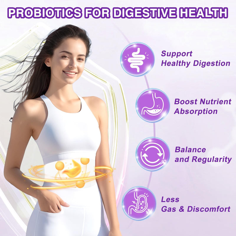 ZEBORA Probiotics for Women Digestive Health, 100 Billion CFUs, 90 Servings | With Digestive Enzymes, Prebiotics, D-Mannose, and Cranberry for Gut Health, Vaginal and Urinary Tract Balance 180 Count (Pack of 1)
