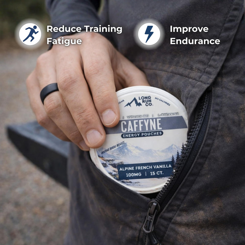 CAFFYNE Energy Pouches by Long Run Co. — All Natural Caffeine + B-Vitamins + L-Theanine | Sugar-Free & 0 Calories | 100mg of Caffeine in Each Pouch (Pack of 1, Alpine French Vanilla) Pack of 1